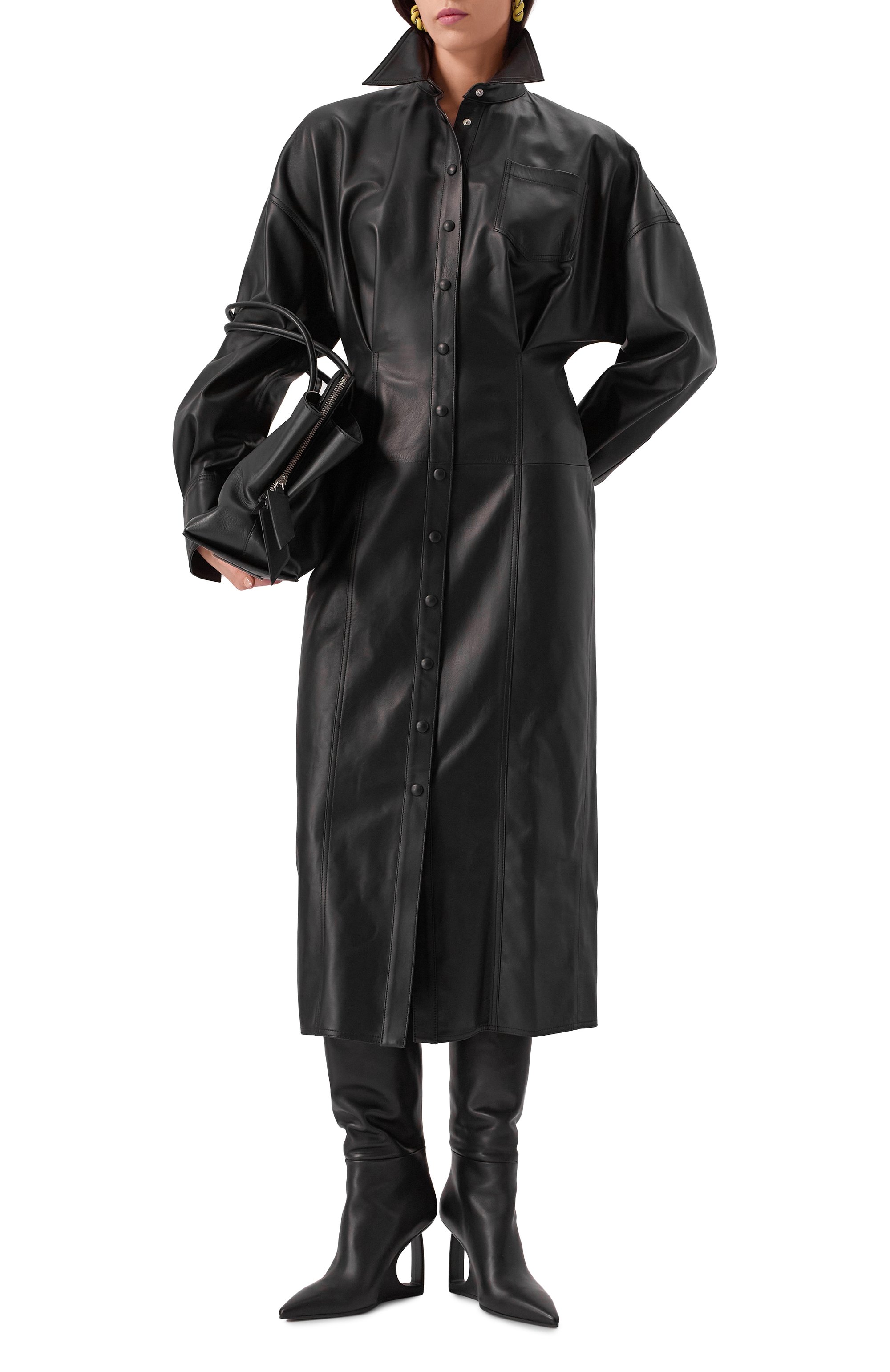 Кожаное платье THE ATTICO, арт. 250WCW00187/LBT129AA, фото 2