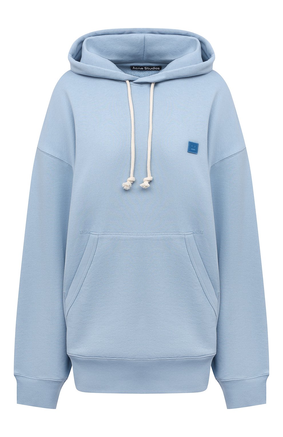 Хлопковое худи ACNE STUDIOS голубого цвета по цене 45600 руб., арт. CI0079/W, фото 1 Хлопковое худи ACNE STUDIOS, арт. CI0079/W, фото 1