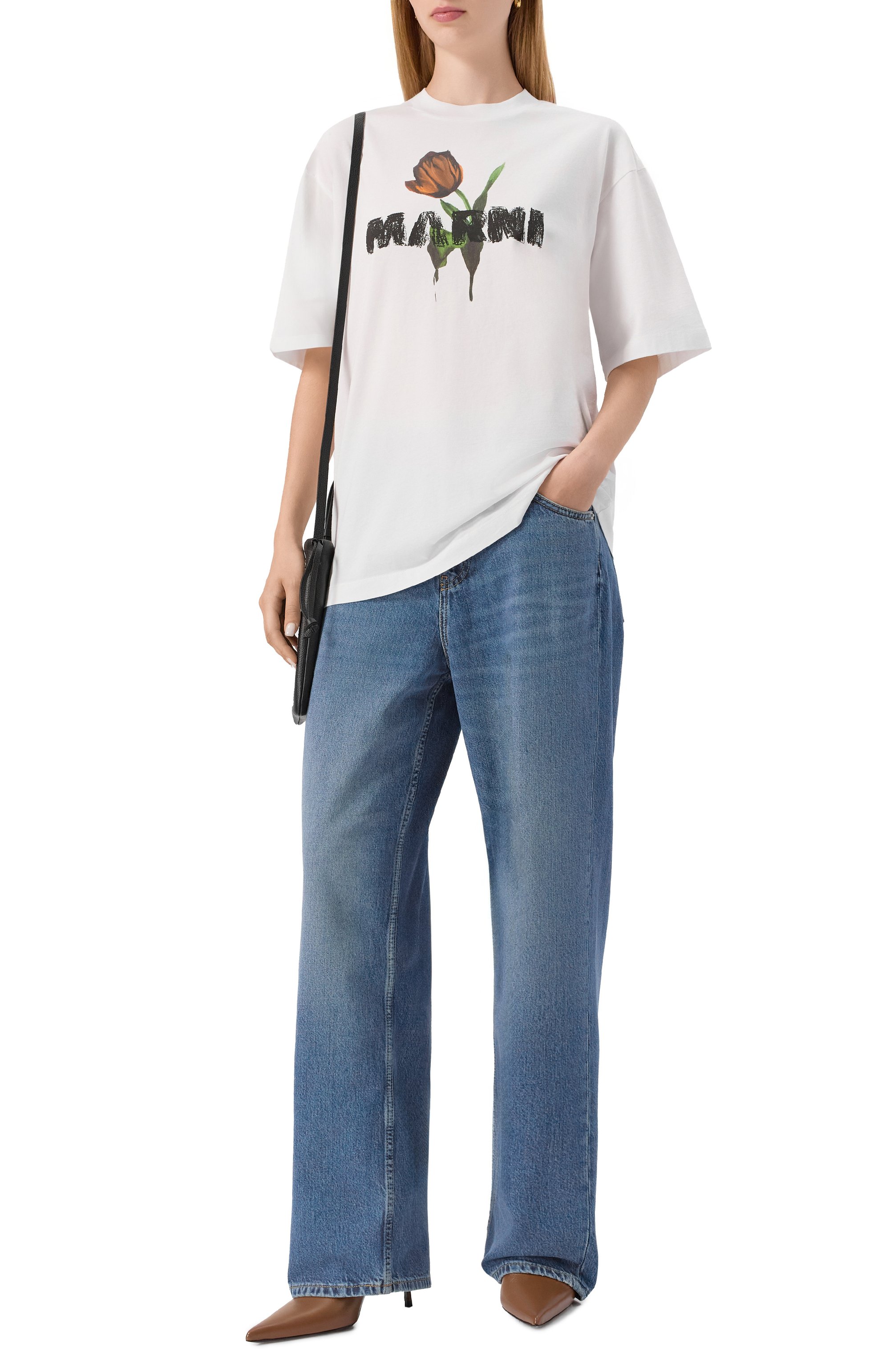 Хлопковая футболка MARNI, арт. THJET49P18/USCY31, фото 2