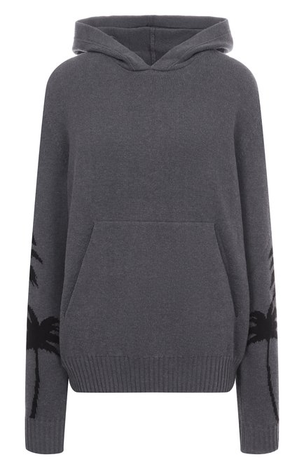 Женский худи из хлопка и шерсти PALM ANGELS, арт. PWHU018F25KNI001