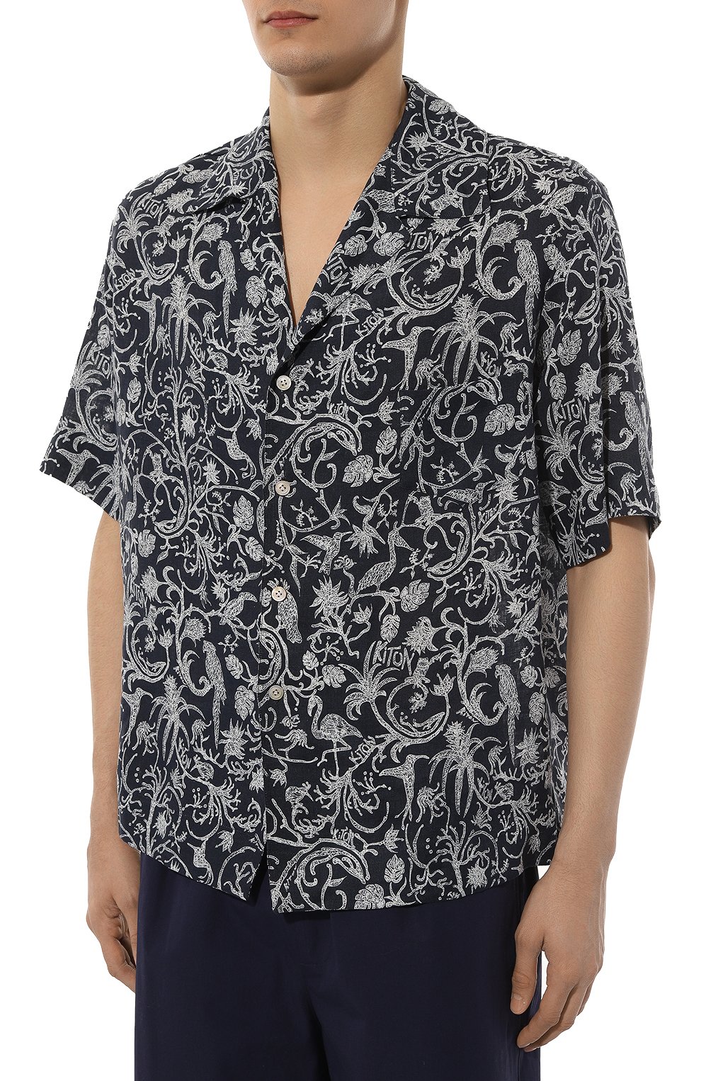 Льняная рубашка KITON, арт. UMC028H08902, фото 3