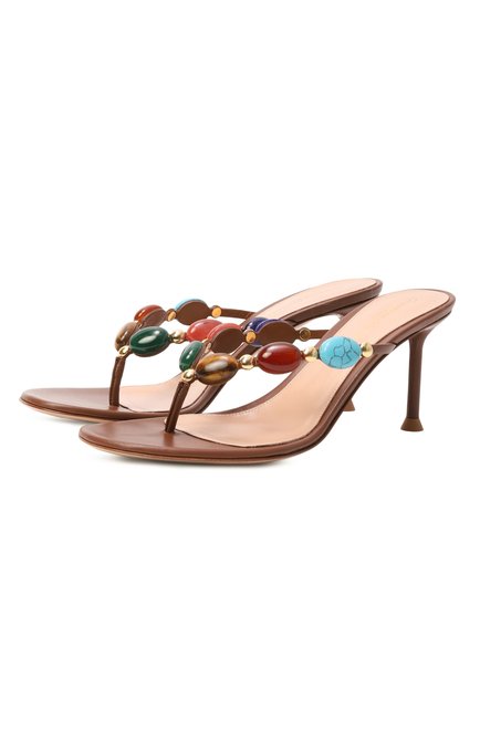 Женские кожаные мюли shanti thong 70 GIANVITO ROSSI, арт. G15230.70RIC.XCNTECU