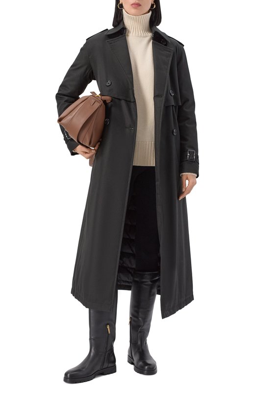 Утепленный тренч Add 12AWHJ24R Чёрный  12AWHJ24R Фото 2