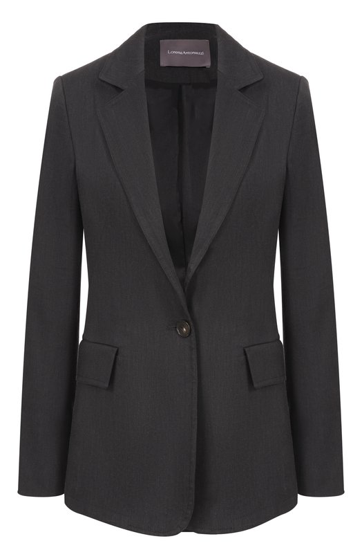 Жакет изо льна и вискозы Lorena Antoniazzi P2640GA08A/3347 Чёрный P2640GA08A/3347