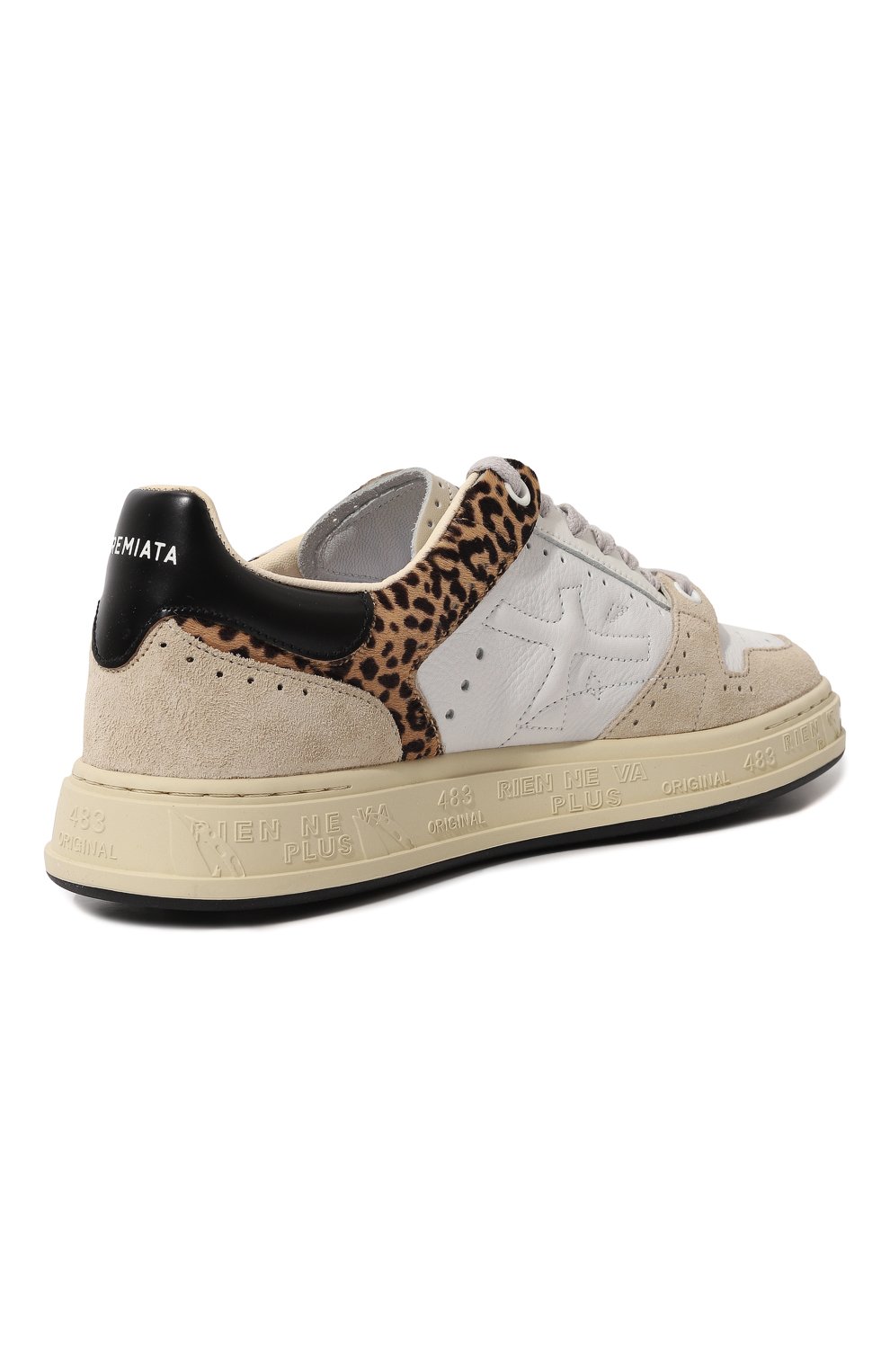 Комбинированные кеды quinn-d PREMIATA белого цвета по цене 35000 руб., арт. QUINND/VAR 6559, фото 5 Комбинированные кеды quinn-d PREMIATA, арт. QUINND/VAR 6559, фото 5