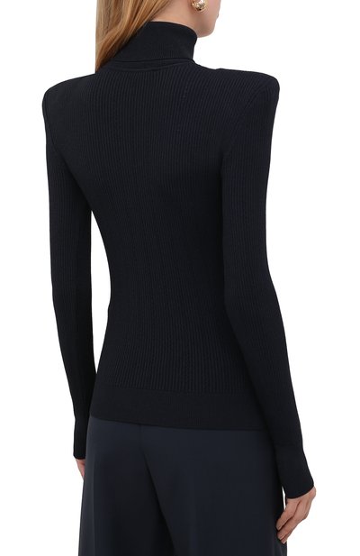 Водолазка из вискозы BALMAIN темно-синего цвета по цене 130500 руб., арт. WF1KH000/K211, фото 4 Водолазка из вискозы BALMAIN, арт. WF1KH000/K211, фото 4