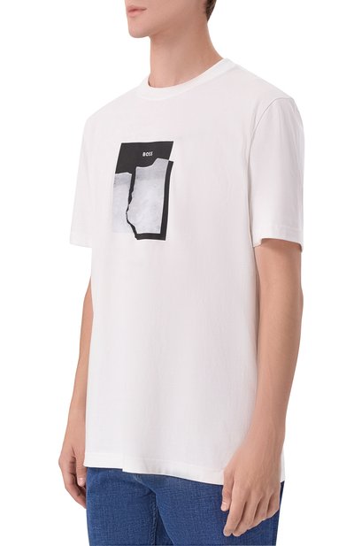 Хлопковая футболка BOSS ORANGE, арт. 50554640, фото 3