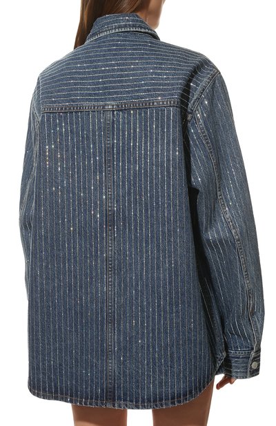Джинсовая рубашка ALEXANDER WANG синего цвета по цене 148500 руб., арт. 1WC2222119, фото 4 Джинсовая рубашка ALEXANDER WANG, арт. 1WC2222119, фото 4