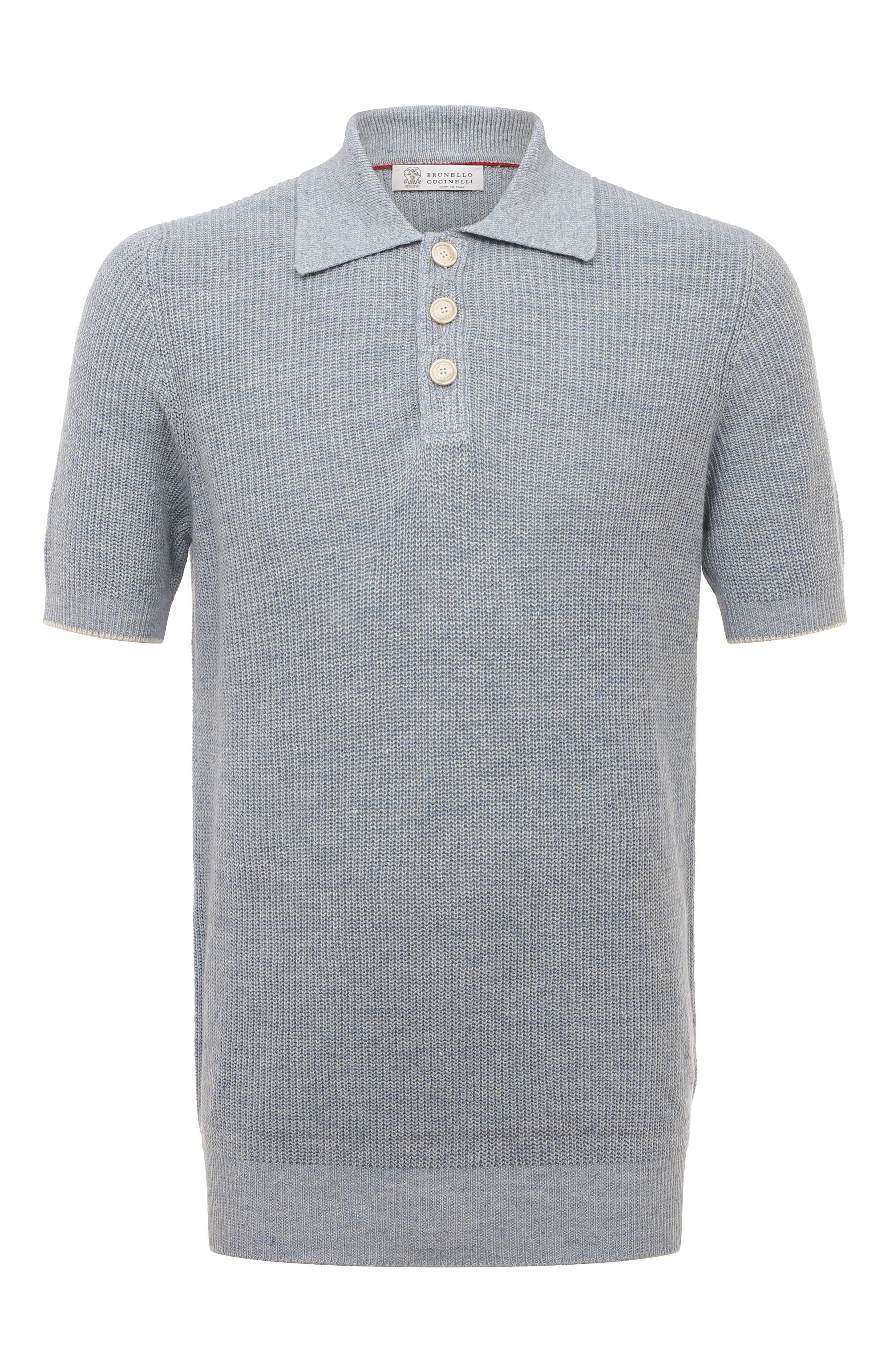 Поло изо льна и хлопка BRUNELLO CUCINELLI, арт. M2L70B2292, фото 1