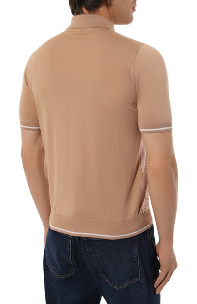 Поло из шелка и хлопка ZILLI, арт. MBZ-PZ122-JACQ1/MC01, фото 4