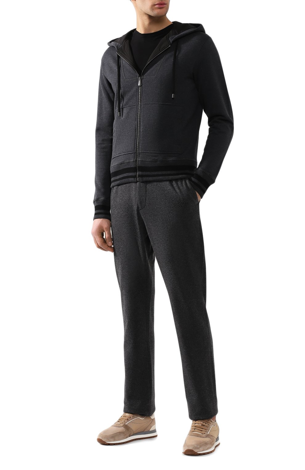 Кардиган из смеси хлопка и шерсти BOTTEGA VENETA темно-серого цвета по цене 79950 руб., арт. 542712/VZZY5, фото 2 Кардиган из смеси хлопка и шерсти BOTTEGA VENETA, арт. 542712/VZZY5, фото 2