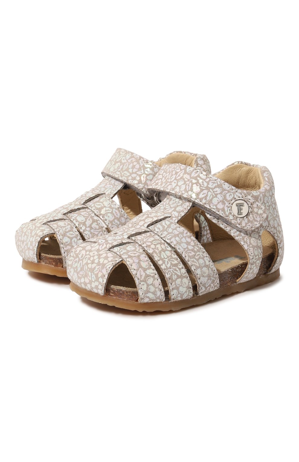 Кожаные сандалии FALCOTTO бежевого цвета по цене 9925 руб., арт. 1500736/88/18, фото 1 Кожаные сандалии FALCOTTO, арт. 1500736/88/18, фото 1