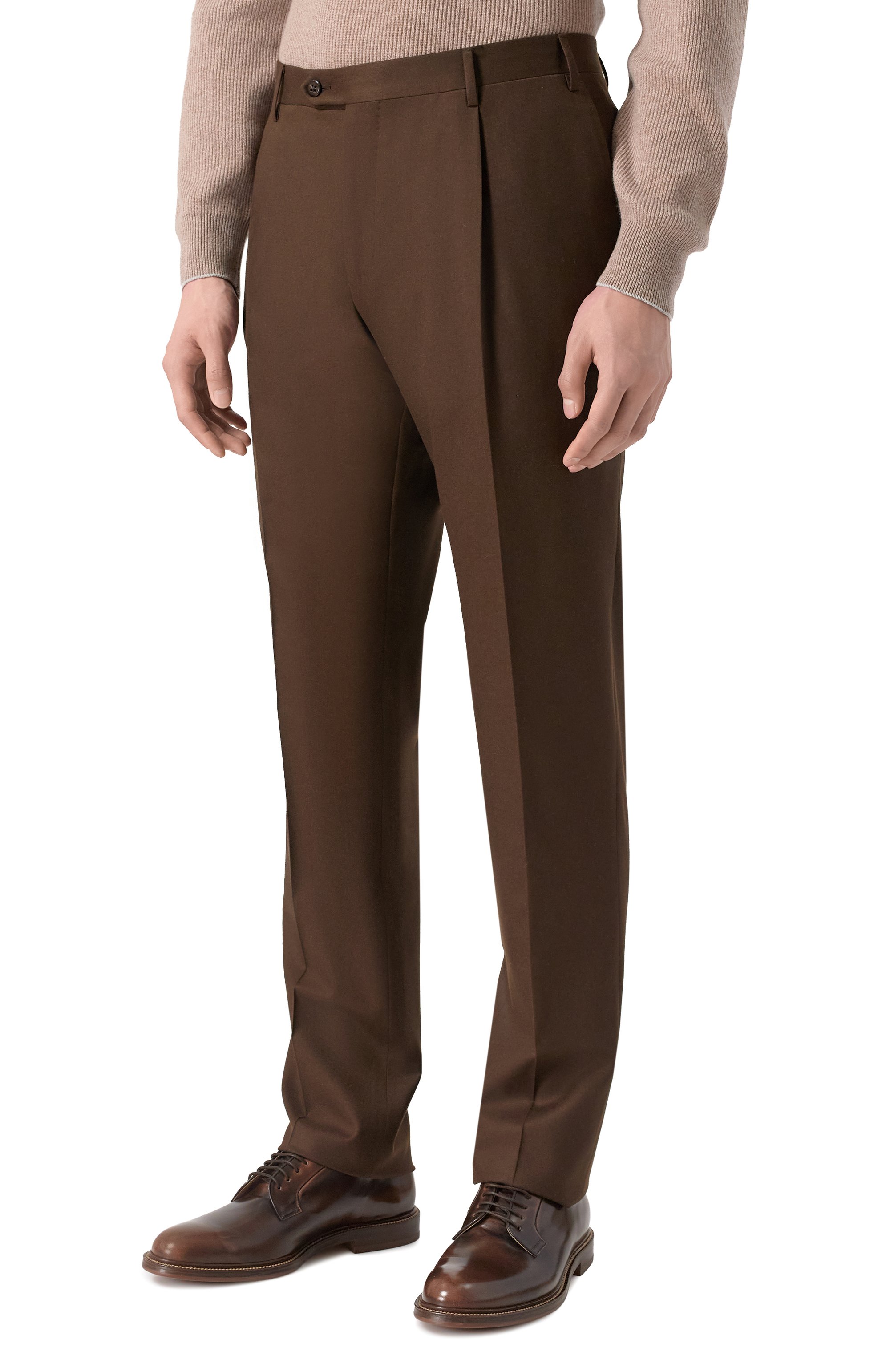 Шерстяные брюки CORNELIANI темно-коричневого цвета по цене 52050 руб., арт. 265B03-2618111, фото 3 Шерстяные брюки CORNELIANI, арт. 265B03-2618111, фото 3