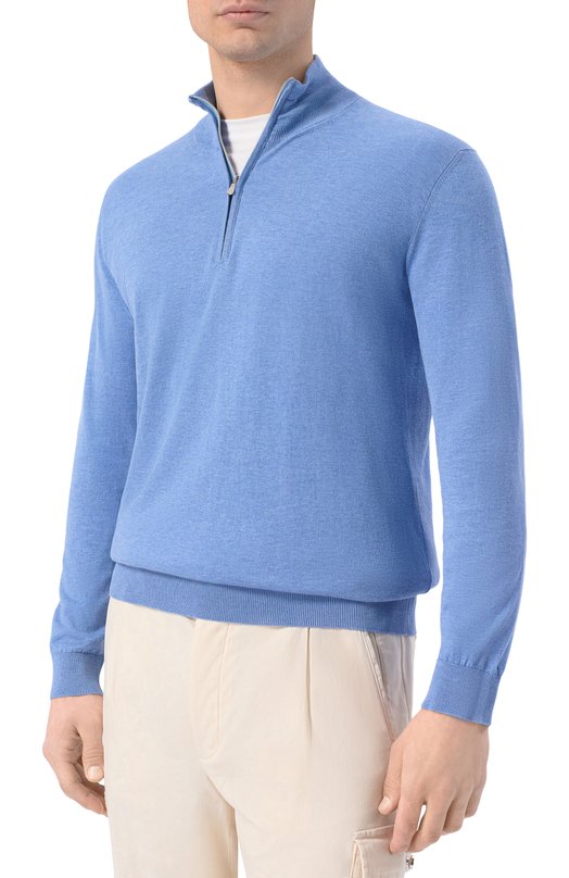 Хлопковый джемпер Andrea Campagna M5426-8062 Голубой  M5426-8062 Фото 3