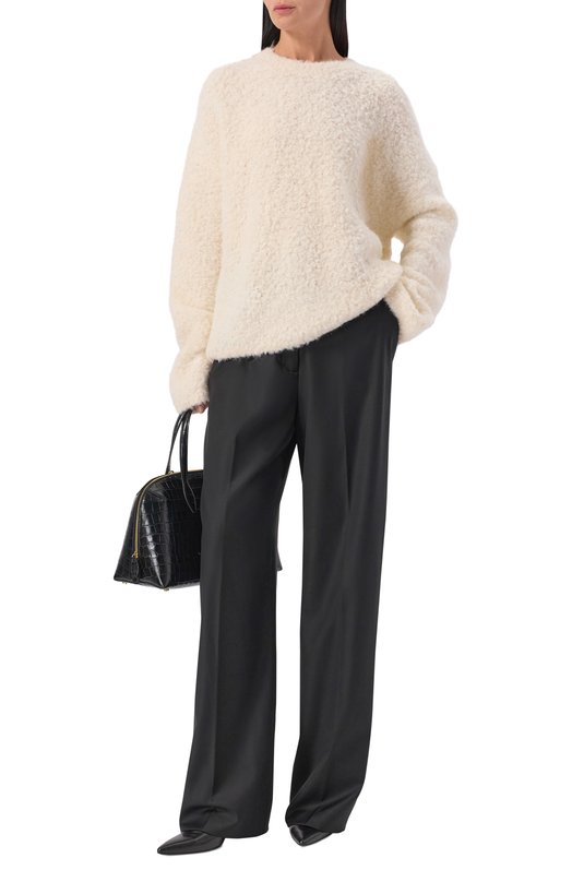 Шерстяной свитер TOTEME 254-WRT0580-YA0193 Кремовый  254-WRT0580-YA0193 Фото 2