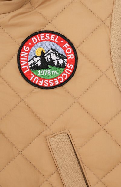 Хлопковая толстовка DIESEL бежевого цвета по цене 13300 руб., арт. K00871/KYA03, фото 3 Хлопковая толстовка DIESEL, арт. K00871/KYA03, фото 3