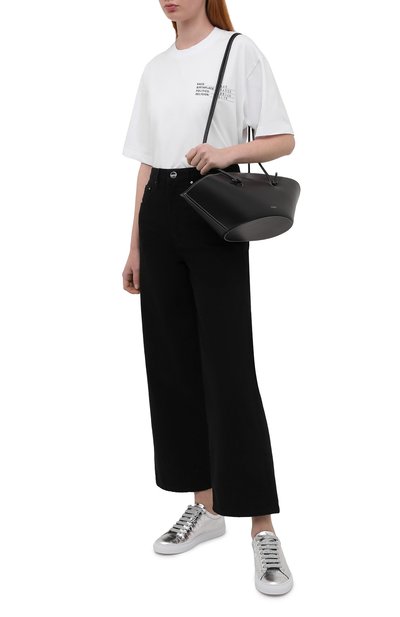 Кожаные кеды urban street GIVENCHY серебряного цвета по цене 78300 руб., арт. BE0003E10K, фото 2 Кожаные кеды urban street GIVENCHY, арт. BE0003E10K, фото 2