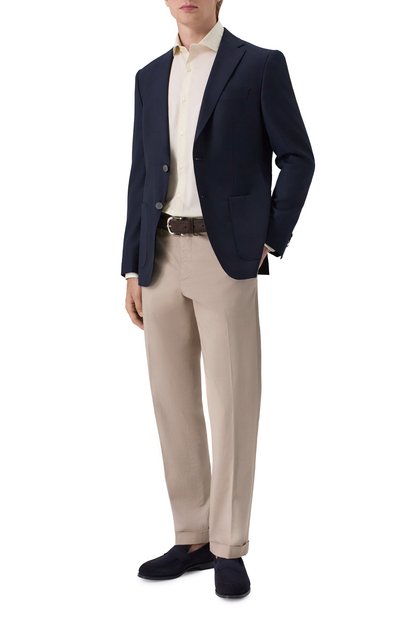 Хлопковая сорочка PAUL&SHARK кремового цвета по цене 35100 руб., арт. 26413324CF, фото 2 Хлопковая сорочка PAUL&SHARK, арт. 26413324CF, фото 2