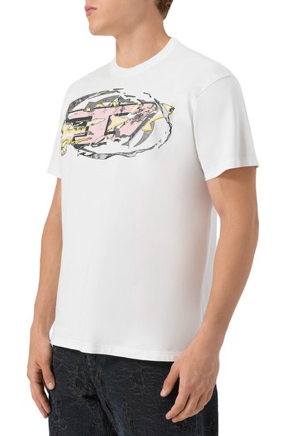 Хлопковая футболка DIESEL, арт. A19571/0PLAT, фото 3