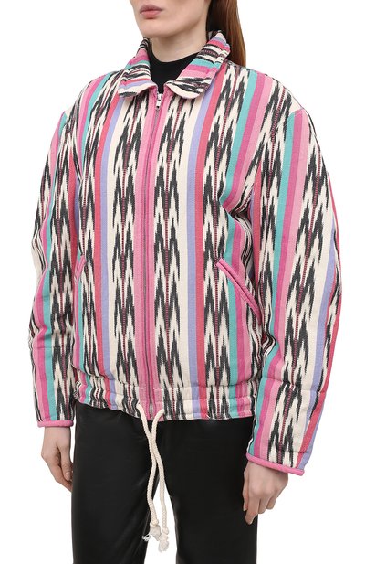 Хлопковая куртка ISABEL MARANT ETOILE разноцветного цвета по цене 55800 руб., арт. VE1525-21P010E/IAUSTEY, фото 3 Хлопковая куртка ISABEL MARANT ETOILE, арт. VE1525-21P010E/IAUSTEY, фото 3