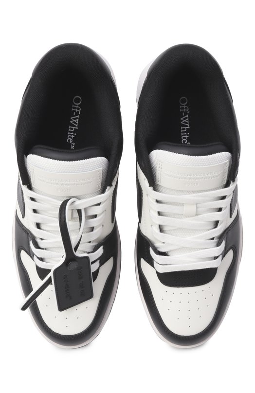 Кожаные кеды Out of Office Off-White 0WIA259C99LEA006 Чёрно-белый  0WIA259C99LEA006 Фото 6