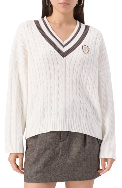 Хлопковый свитер BRUNELLO CUCINELLI, арт. M19756512, фото 3