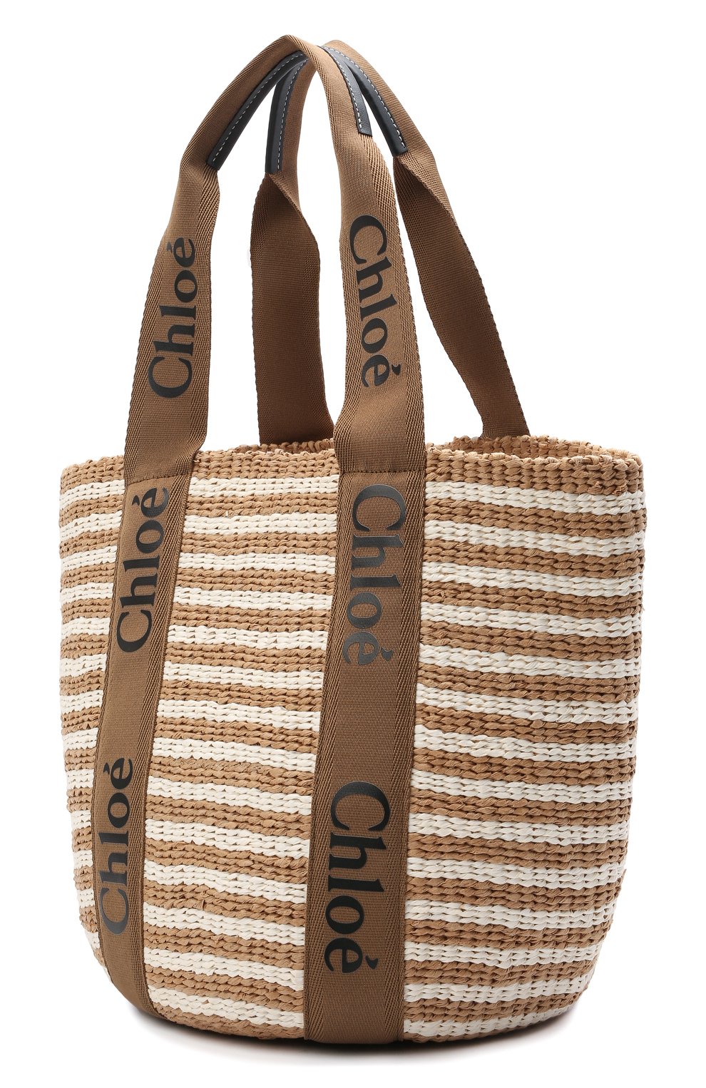 Сумка-шопер woody CHLOÉ коричневого цвета по цене 74450 руб., арт. CHC21US380E65, фото 3 Сумка-шопер woody CHLOÉ, арт. CHC21US380E65, фото 3