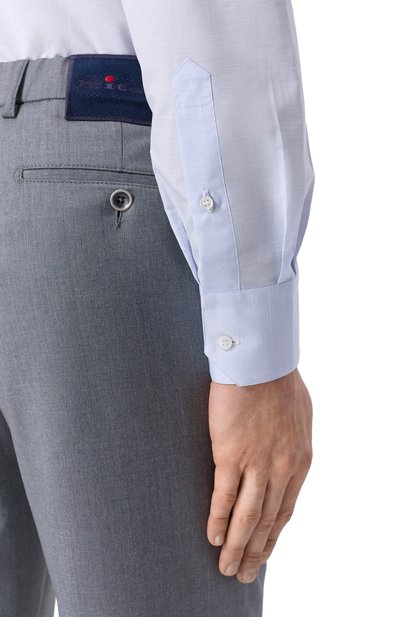 Сорочка из хлопка и льна ZILLI светло-голубого цвета по цене 117500 руб., арт. F0RC01M010204270U, фото 5 Сорочка из хлопка и льна ZILLI, арт. F0RC01M010204270U, фото 5