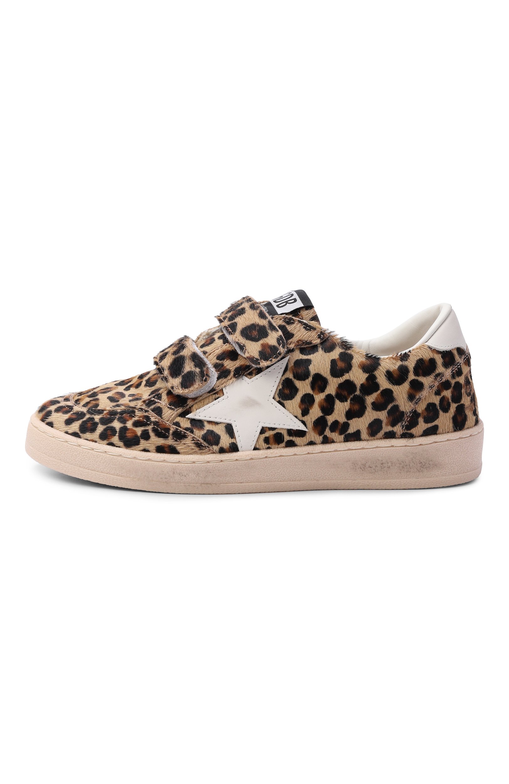 Кожаные кеды ball star GOLDEN GOOSE DELUXE BRAND леопардового цвета по цене 51100 руб., арт. GTF00501.F008053, фото 2 Кожаные кеды ball star GOLDEN GOOSE DELUXE BRAND, арт. GTF00501.F008053, фото 2
