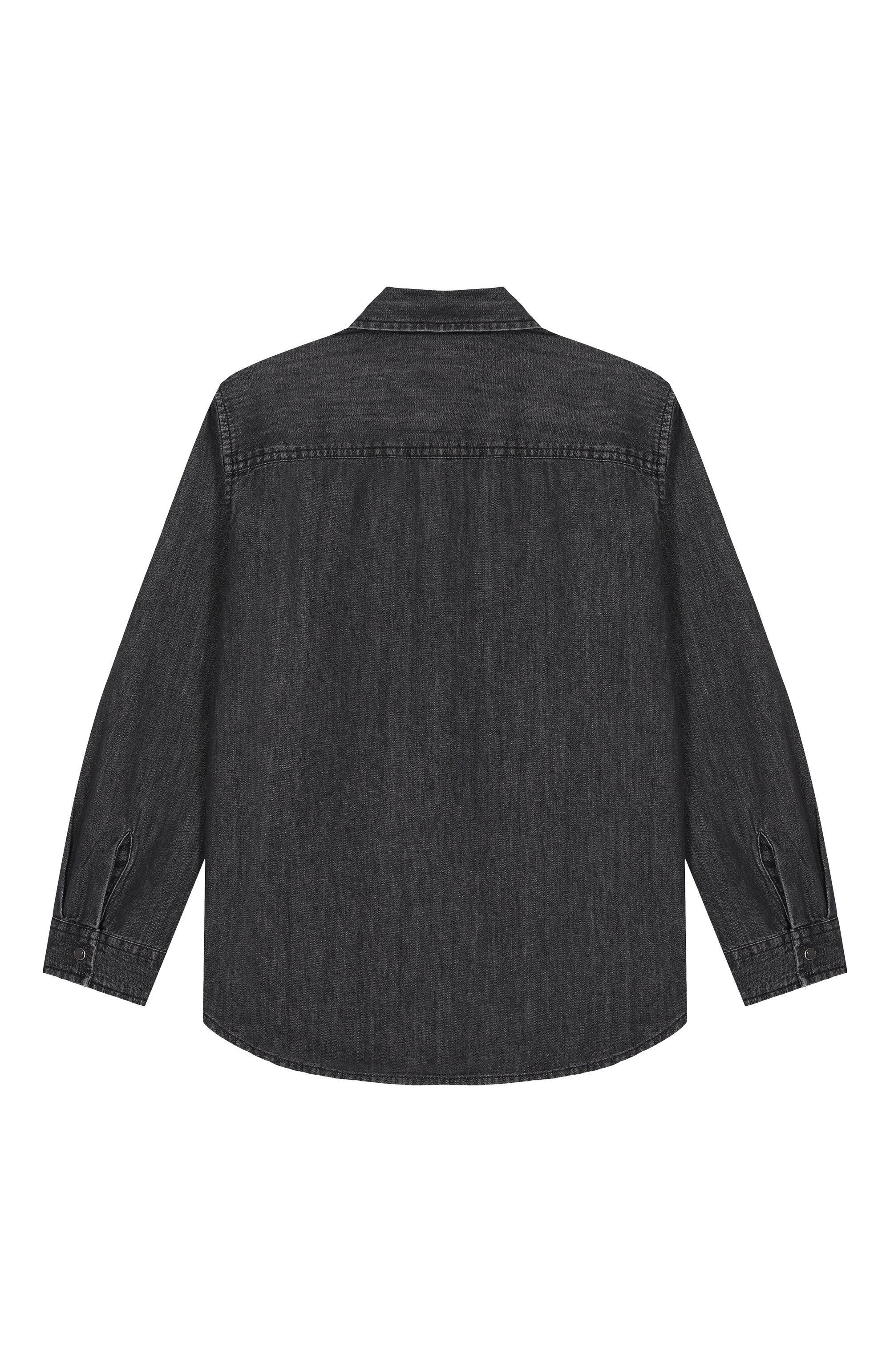 Джинсовая рубашка DIESEL темно-серого цвета по цене 14500 руб., арт. J01330/KXBSM, фото 2 Джинсовая рубашка DIESEL, арт. J01330/KXBSM, фото 2