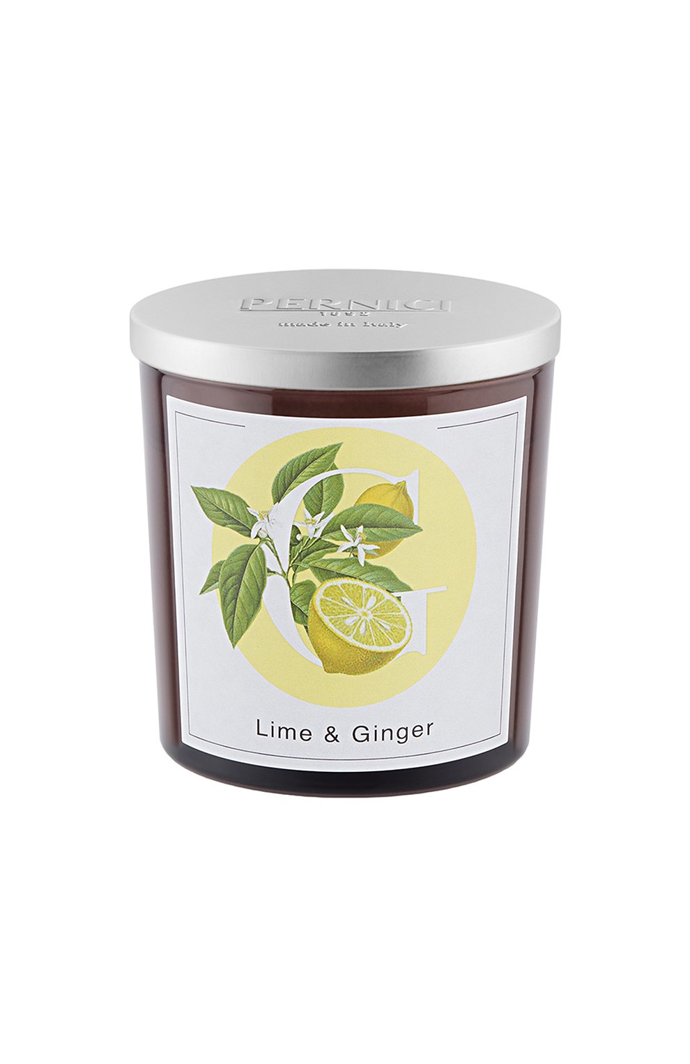 Свеча lime & ginger (350g) PERNICI бесцветного цвета по цене 6700 руб., арт. 8001962075053, фото 1 Свеча lime & ginger (350g) PERNICI, арт. 8001962075053, фото 1