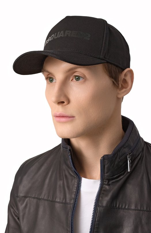 Хлопковая бейсболка Dsquared2 BCM0895/05C00001 Чёрный  BCM0895/05C00001 Фото 2