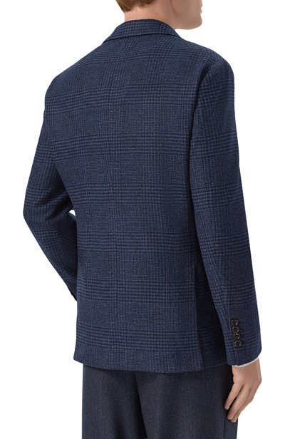Шерстяной пиджак BRUNELLO CUCINELLI темно-синего цвета по цене 574000 руб., арт. MV4437BTD, фото 4 Шерстяной пиджак BRUNELLO CUCINELLI, арт. MV4437BTD, фото 4