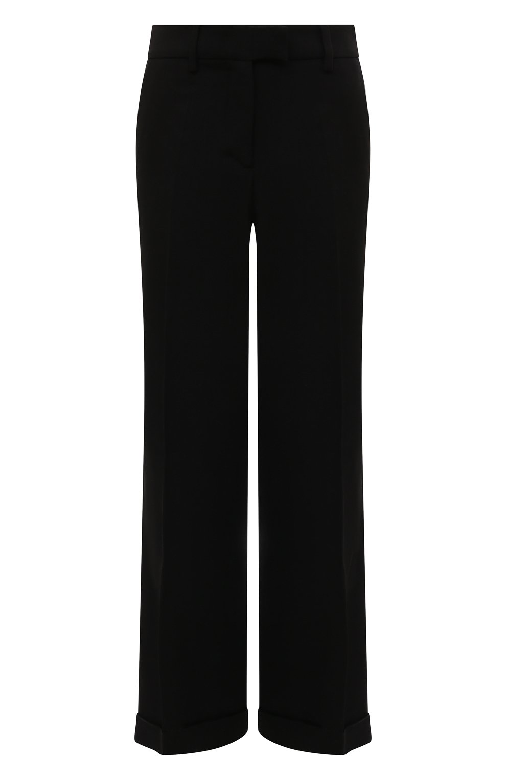 Брюки из шерсти и вискозы TRUSSARDI черного цвета по цене 36000 руб., арт. 56P00379-1T006137, фото 1 Брюки из шерсти и вискозы TRUSSARDI, арт. 56P00379-1T006137, фото 1