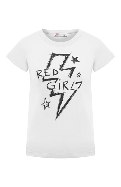 Женская хлопковая футболка REDVALENTINO, арт. UR3MG06X/59S