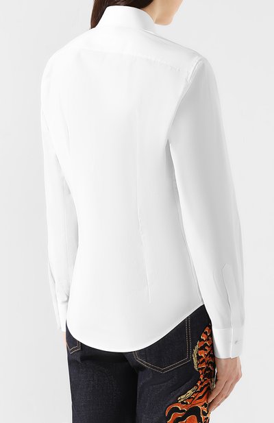 Хлопковая рубашка DSQUARED2 белого цвета по цене 49100 руб., арт. S75DL0698/S42381, фото 4 Хлопковая рубашка DSQUARED2, арт. S75DL0698/S42381, фото 4