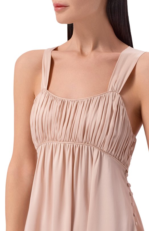 Шелковое платье Chloé CH26SR097008 Розовый  CH26SR097008 Фото 4