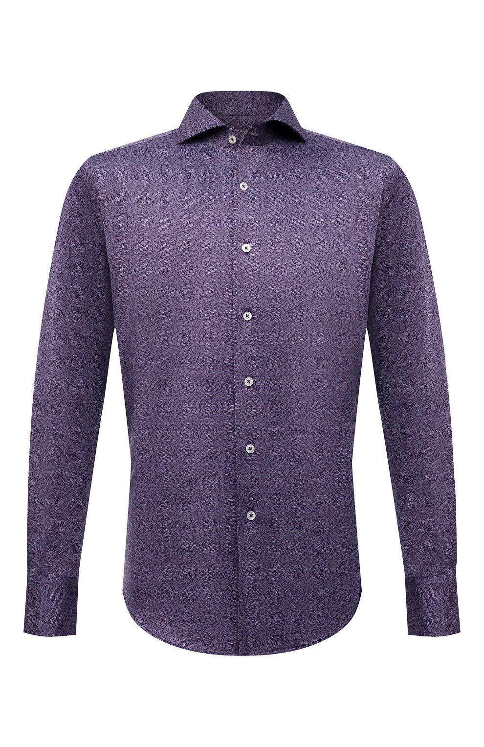 Хлопковая рубашка CANALI фиолетового цвета по цене 25500 руб., арт. L756/GN02381, фото 1 Хлопковая рубашка CANALI, арт. L756/GN02381, фото 1