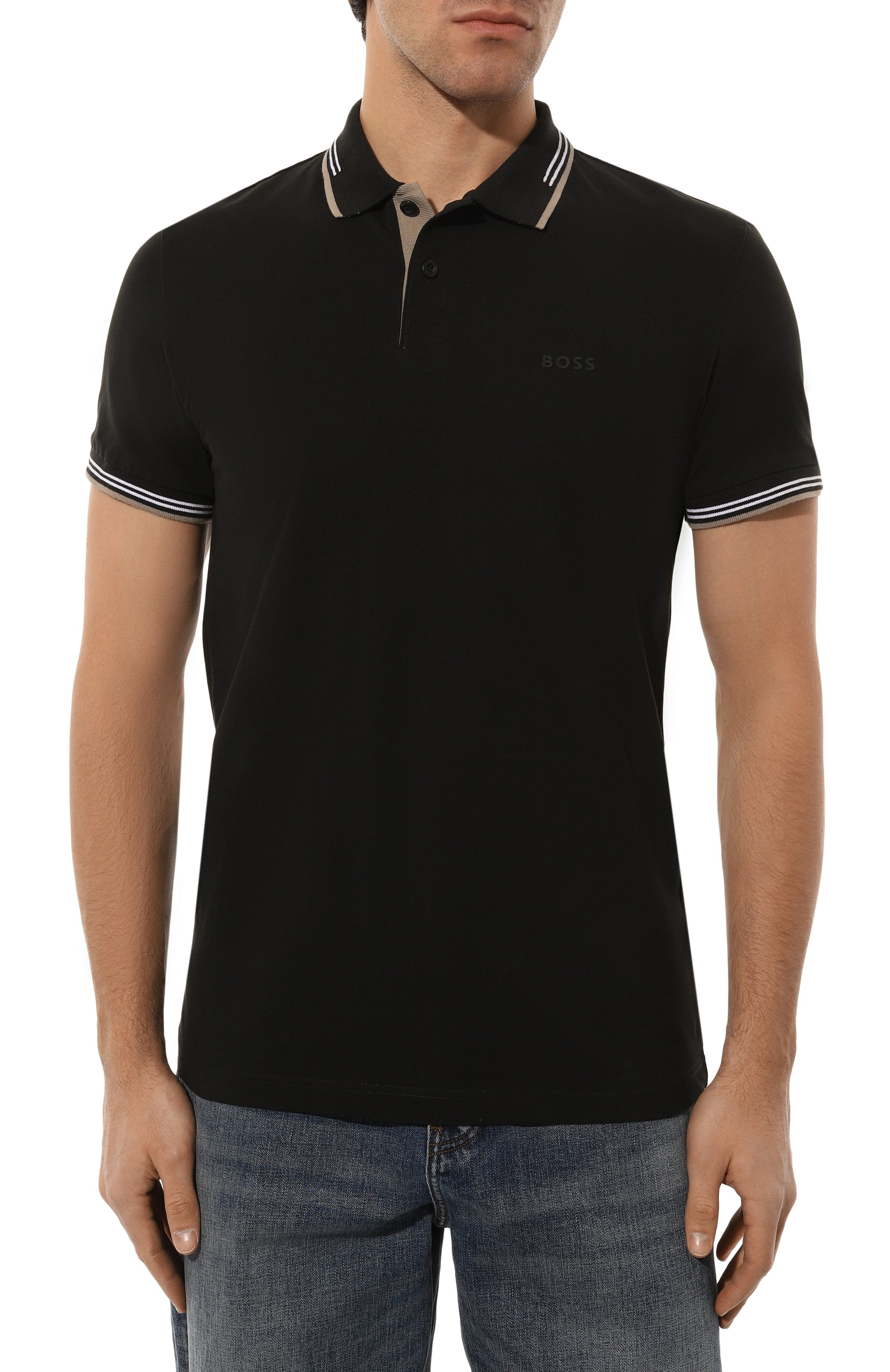 Хлопковое поло BOSS GREEN, арт. 50506193, фото 3