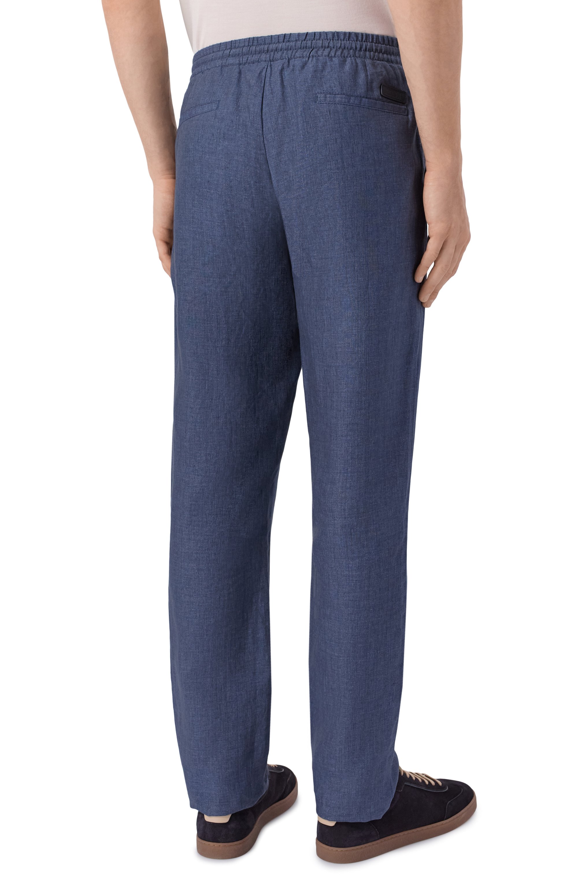 Льняные брюки ZILLI темно-синего цвета по цене 150000 руб., арт. CP202AM0801VZL000, фото 4 Льняные брюки ZILLI, арт. CP202AM0801VZL000, фото 4