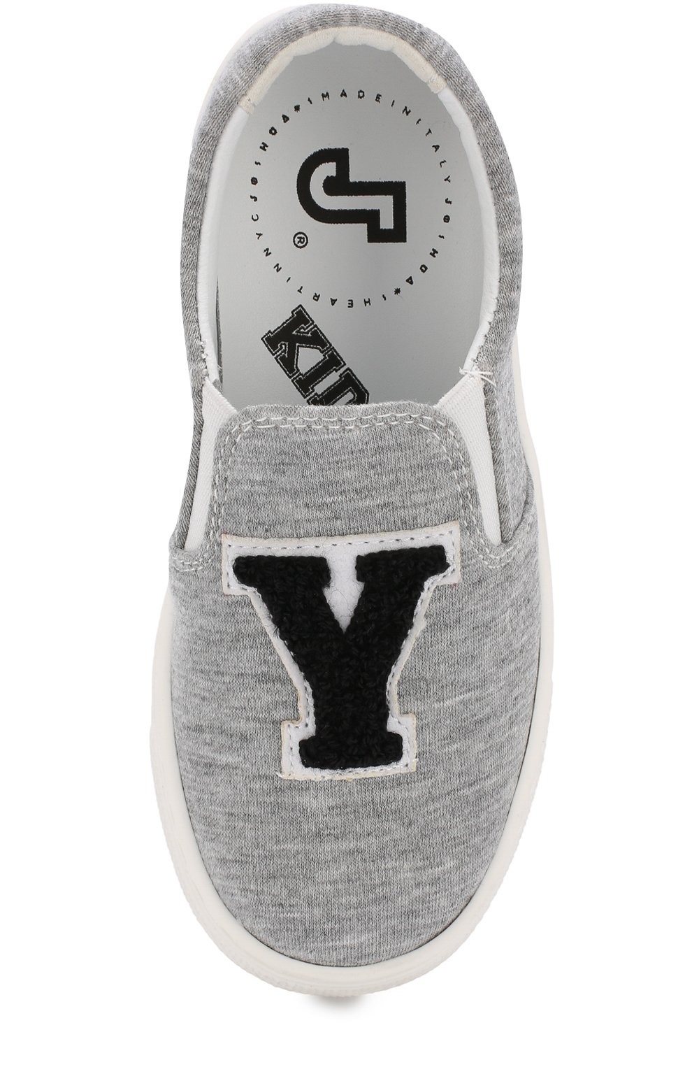 Текстильные слипоны с нашивками JOSHUA`S KIDZ, арт. KCN017 GREY JERSEY NY, фото 4
