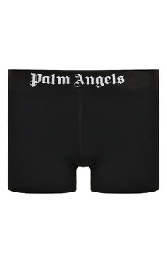 Женские шорты PALM ANGELS черного цвета, арт. PWVH010S24FAB001 | Фото 1 (Материал внешний: Синтетический материал; Стили: Спорт-шик; Длина Ж (юбки, платья, шорты): Мини; Женское Кросс-КТ: Шорты-спорт)