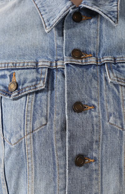 Джинсовая куртка SAINT LAURENT синего цвета по цене 150000 руб., арт. 542044/YB750, фото 5 Джинсовая куртка SAINT LAURENT, арт. 542044/YB750, фото 5