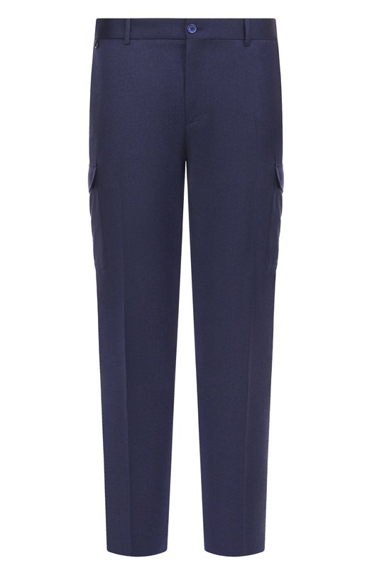 Шерстяные брюки-карго Stefano Ricci M1T4300040/W0029T Синий M1T4300040/W0029T