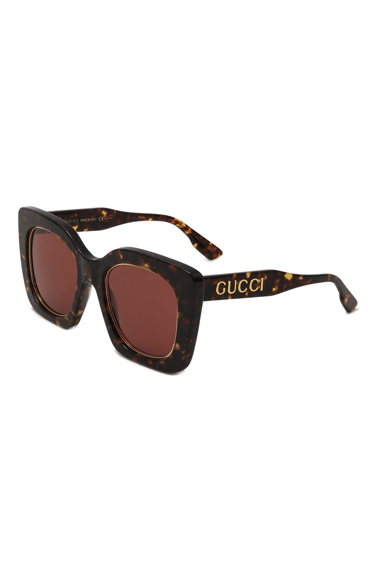 Женские солнцезащитные очки GUCCI коричневого цвета, арт. GG1151S/691318 J0740 | Фото 1 (Региональные ограничения белый список (Axapta Mercury): Не проставлено; Нос: Не проставлено; Материал: Пластик; Тип очков: С/з; Оптика Гендер: оптика-женское)