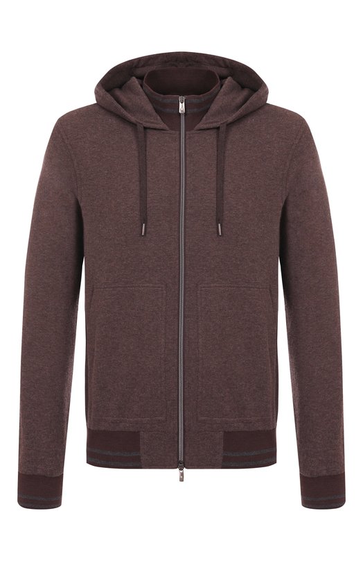 Толстовка из хлопка и кашемира Capobianco 19M405.LB00. Коричневый 19M405.LB00.