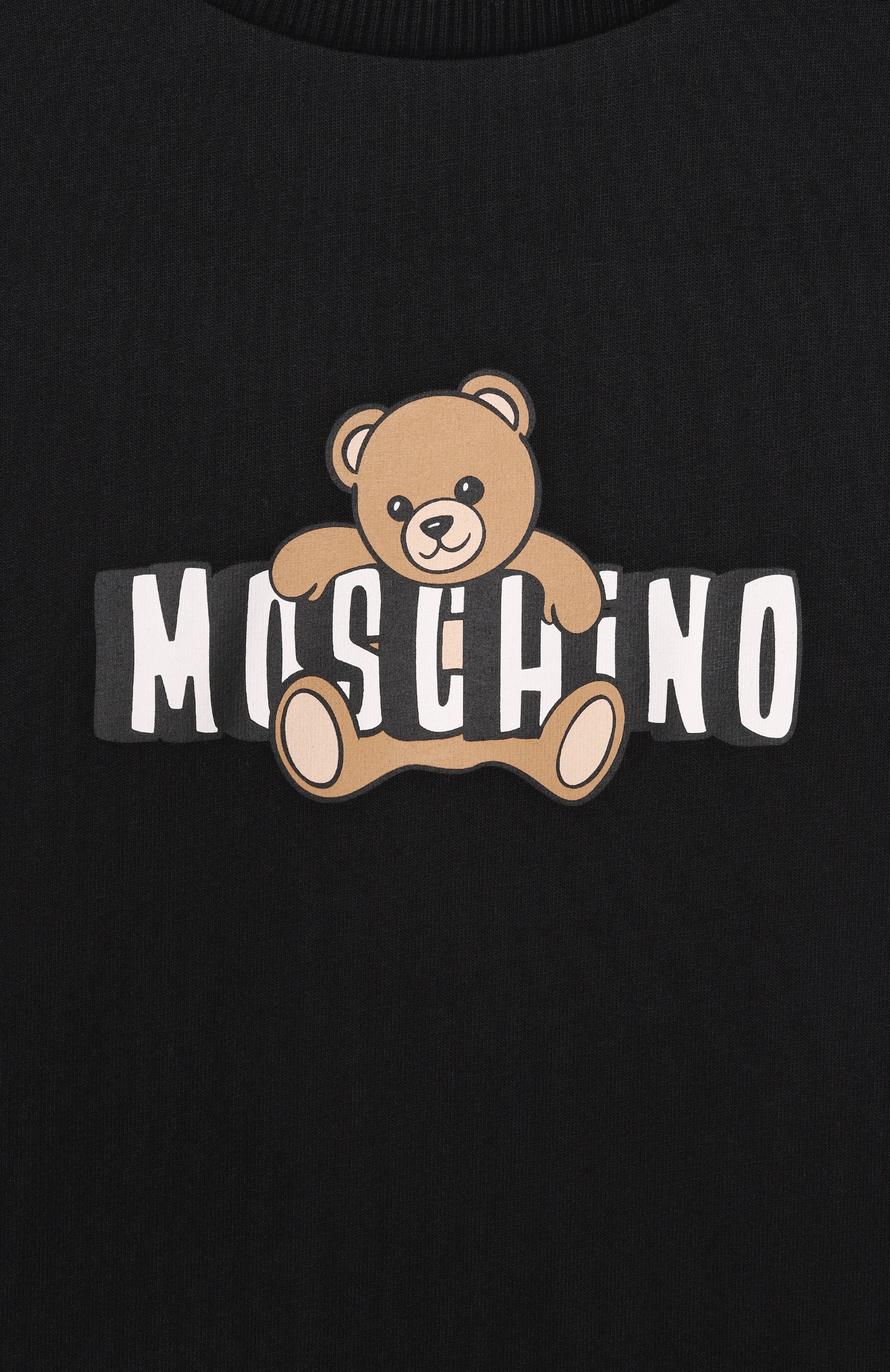 Хлопковое платье MOSCHINO черного цвета по цене 11750 руб., арт. HDV0HL/LCA19, фото 3 Хлопковое платье MOSCHINO, арт. HDV0HL/LCA19, фото 3