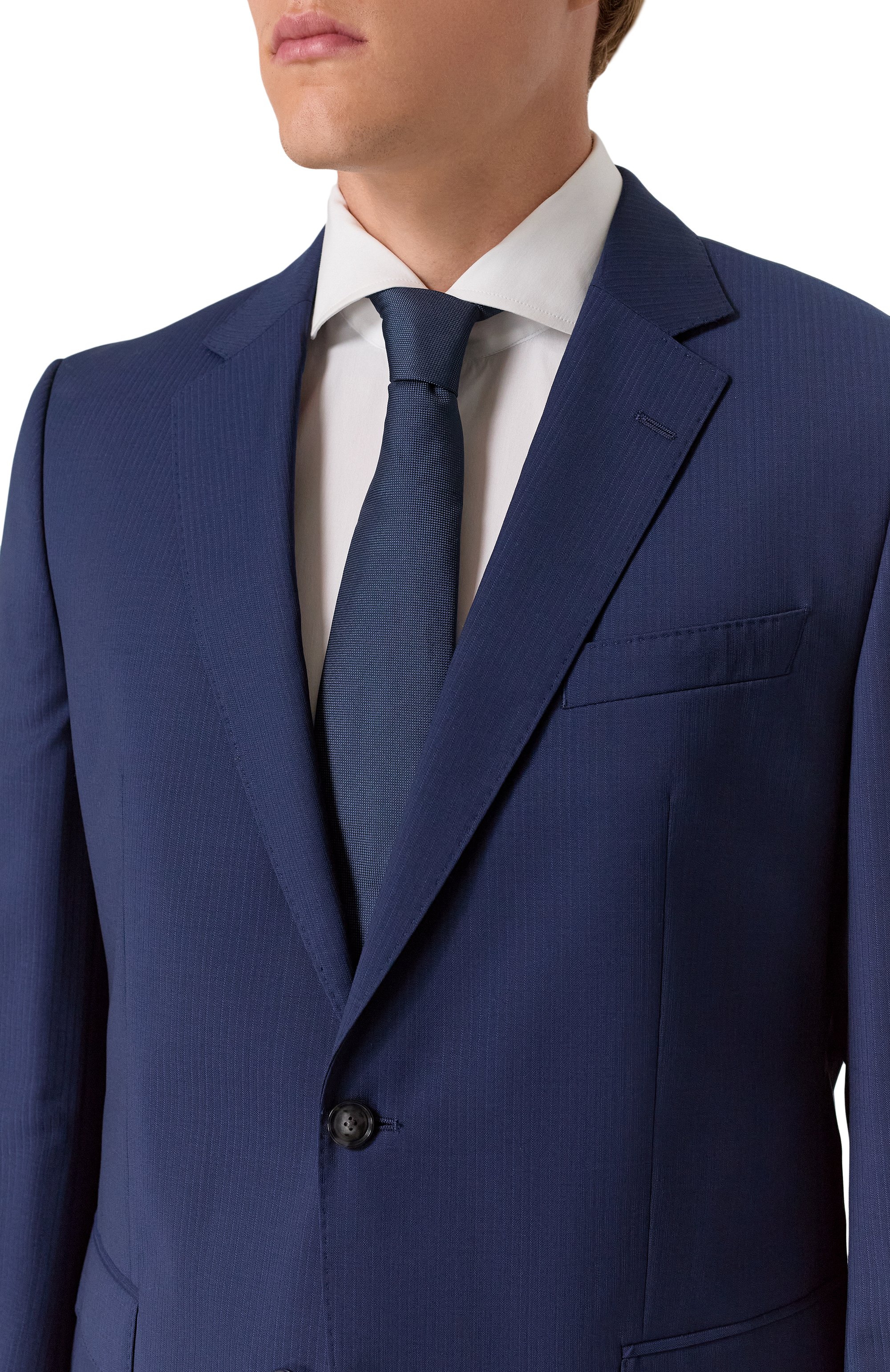 Шерстяной костюм BOSS темно-синего цвета по цене 105000 руб., арт. 50546079, фото 7 Шерстяной костюм BOSS, арт. 50546079, фото 7