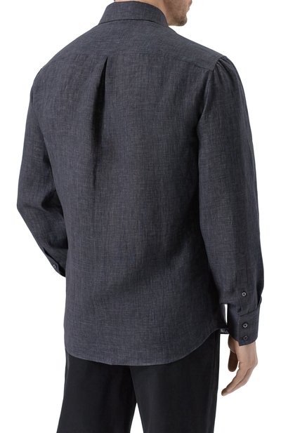 Льняная рубашка BRUNELLO CUCINELLI, арт. MF6300028, фото 4