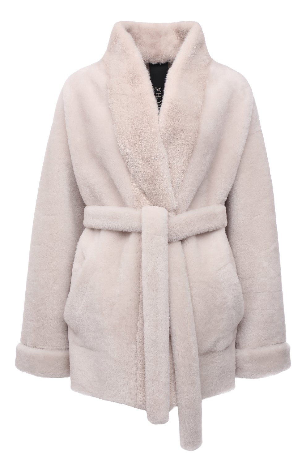 Шуба с отделкой из меха норки BLANCHA, арт. 21095/200/21/LATTE, фото 1